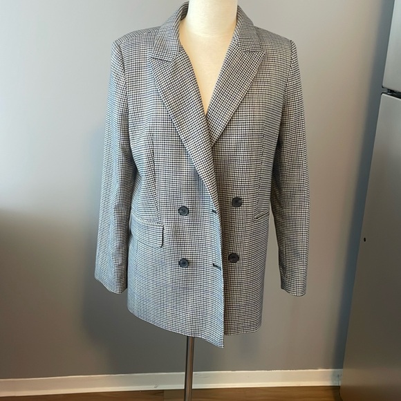 1.State (Nordstrom) Plaid Double Breasted Blazer - Picture 1 of 5